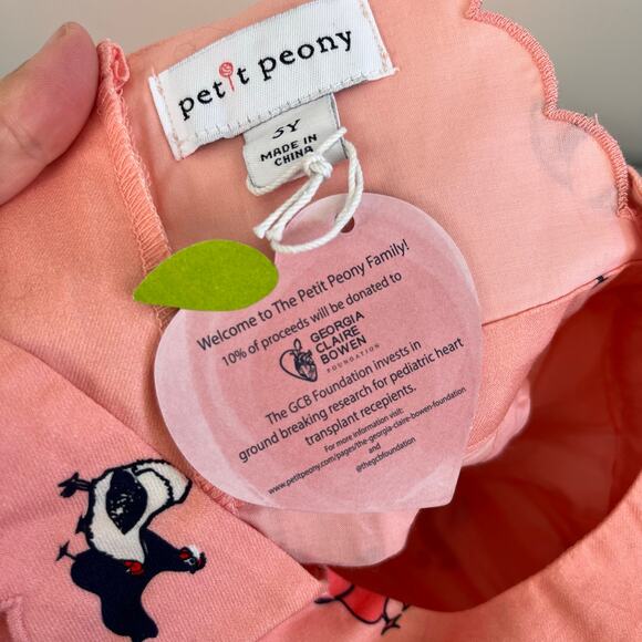 Petit Peony Peach Pink Chicken Scallop Sun Dress 5T NWT - Picture 9 of 9